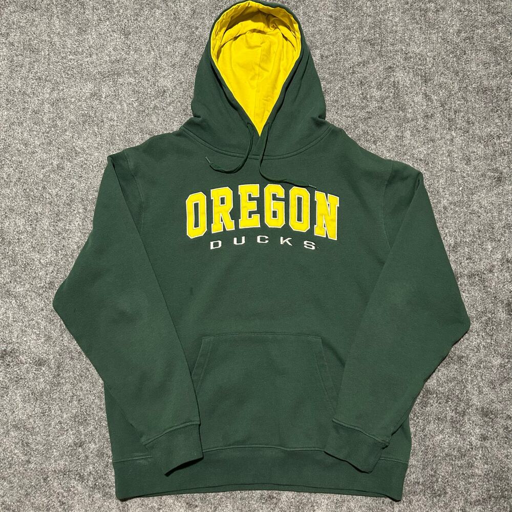 Oregon Ducks Pullover Hoodie Green Yellow Size XL‎ Used – Excellent